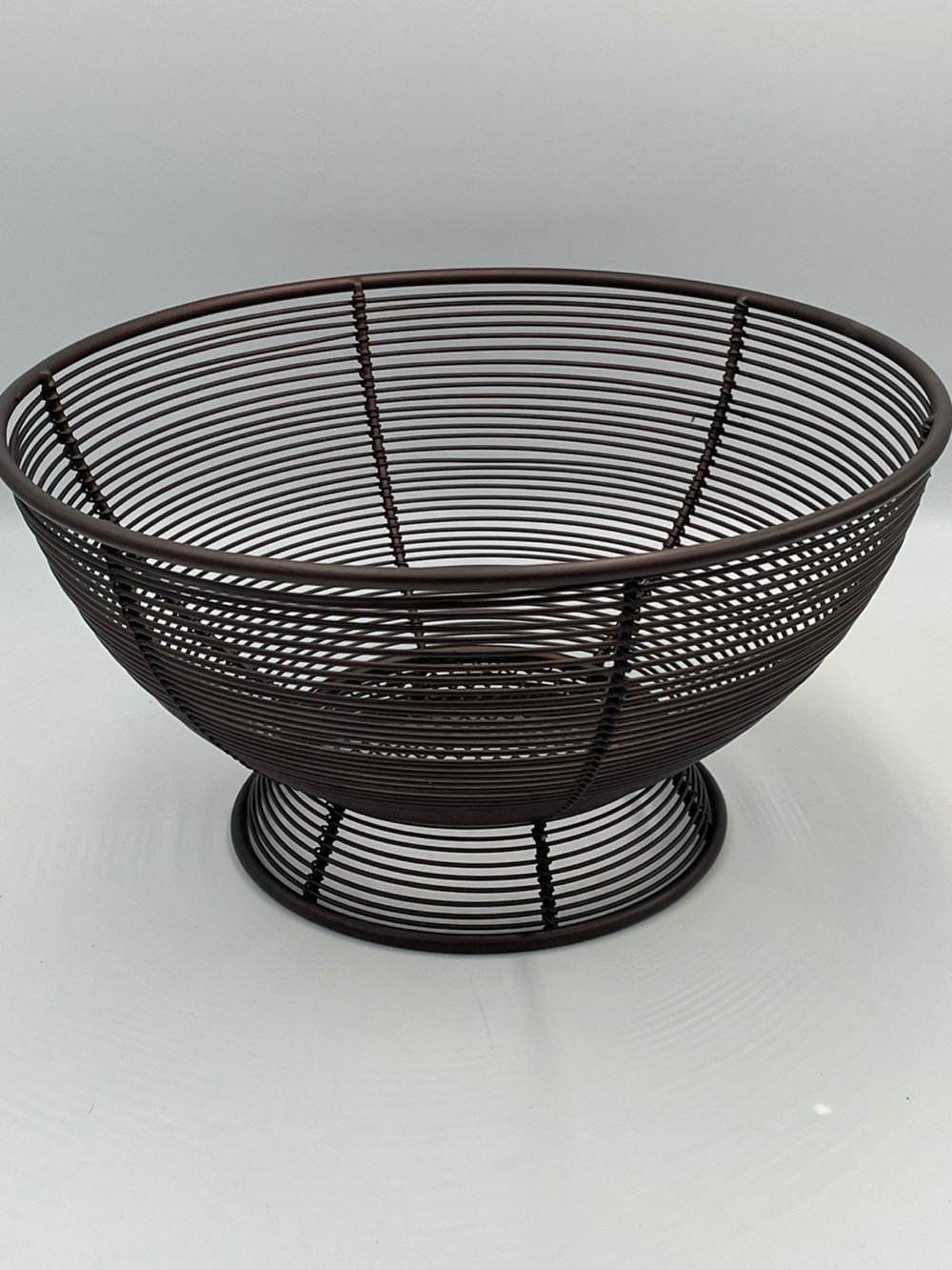 Metal Wire Footed Fruit Bowl Basket Bronze Toned Rustic‎ Industrial Farmhouse